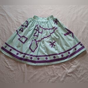 Disney's Alice in Wonderland Dress Shop Tea Party Skirt teal/purple XS